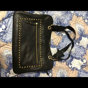 ❤️GENUINE LEATHER briefcase style studded bag❤️